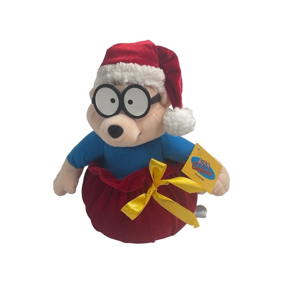 Alvin And The Chipmunks Toy Network Plush Santa Hat In Toy Bag 10” VTG RARE